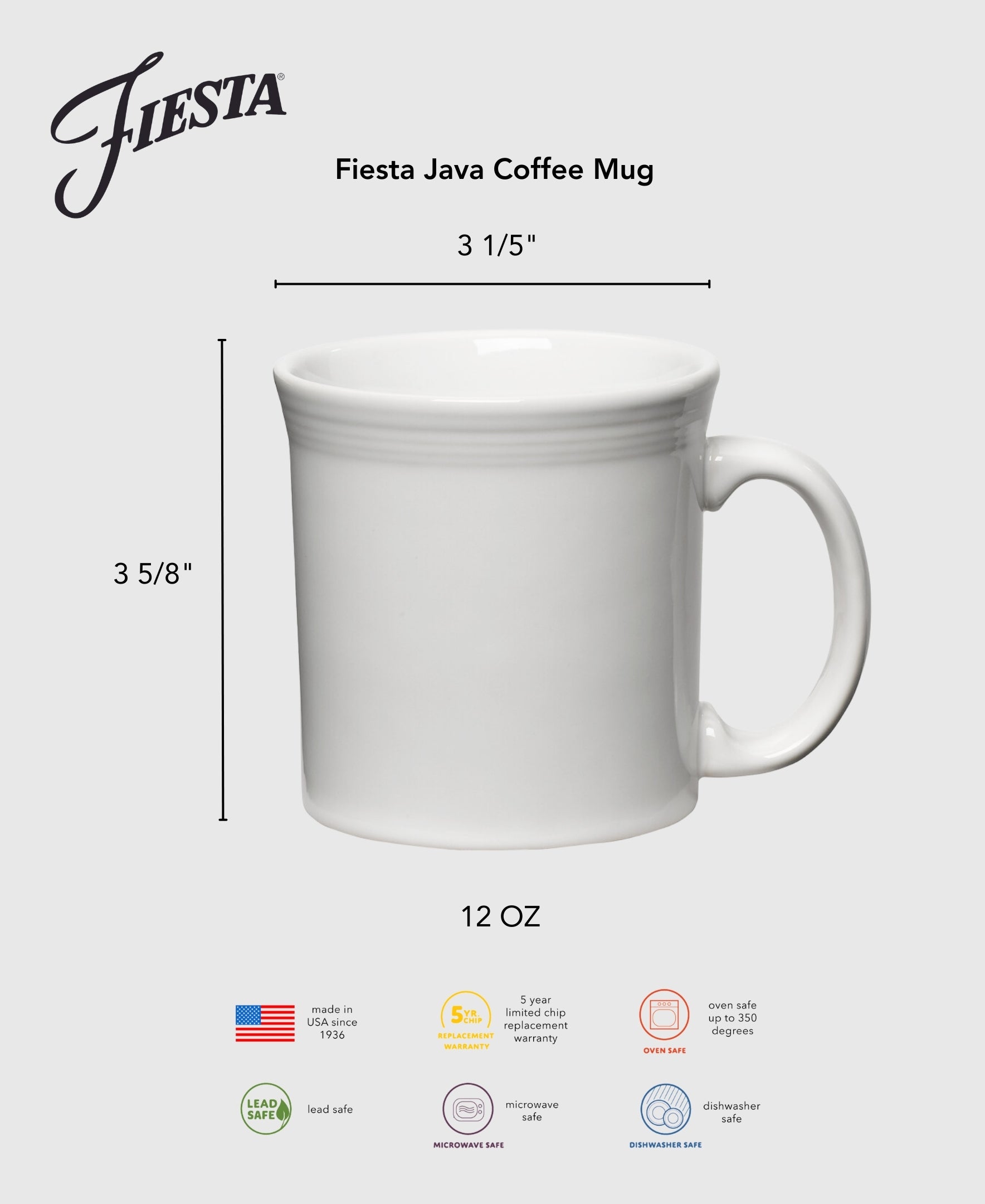 Fiesta Retired Fiesta 12 OZ Java Coffee Mug - Image 3